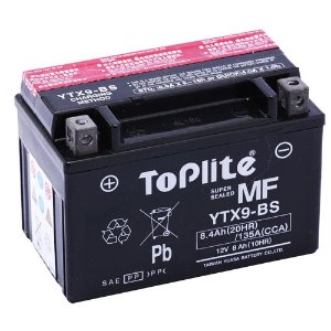 [바이크팩토리]유아사 대만제조(TOPLITE) YTX9-BS 무보수 배터리-12V,8A(KC인증제품)