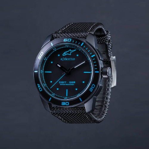 [바이크팩토리]알파인스타 TECH WATCH 3H MATT BLACK PVD_BLUE 시계