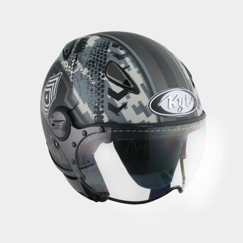[바이크팩토리]KYT ELSICO MATT BLACK GREY 클래식 헬멧