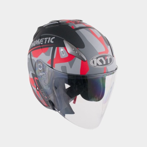 [바이크팩토리]KYT MIMETIC MATT RED 오픈페이스 헬멧