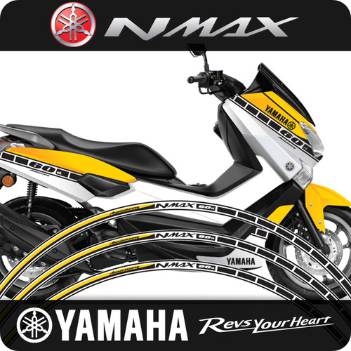 야마하 N-MAX 60주년 휠스티커 [바이크팩토리]