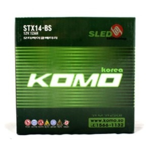 [당일배송]KOMO STX14-BS(12V.12Ah) 배터리 (GT250,GT650구형,익사이팅250,익사이팅500,ZXR1200)