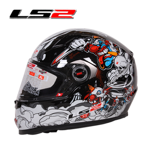 [해외]LS2 풀페이스 블랙 피에로2 헬멧 - FF358