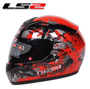 [해외]LS2 풀페이스 레드 스파이더데코 헬멧