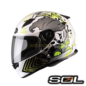 [바이크팩토리]SOL SF-2M SPARK White 풀페이스 헬멧 (사이즈 선택가능)